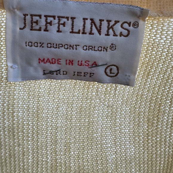 Vintage Jefflinks Lord Jeff Men’s 100% oupont orlon sweater cardigan size L - Picture 5 of 5